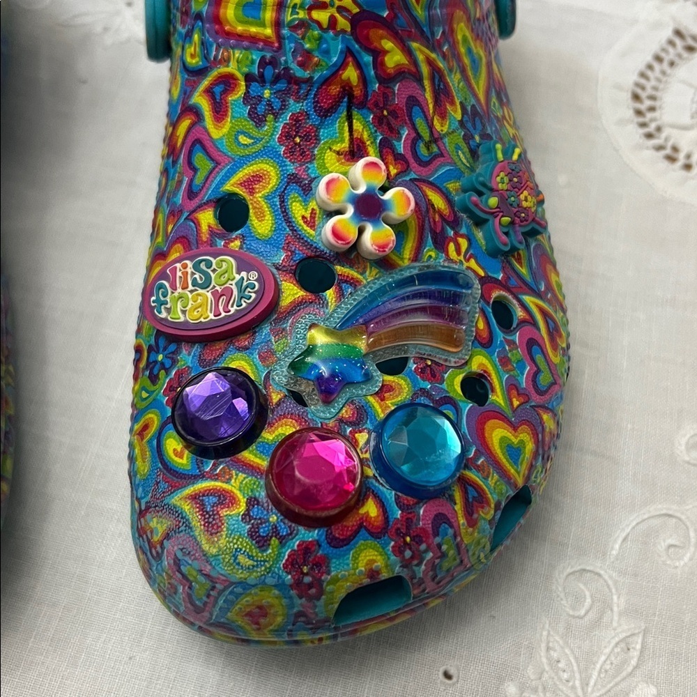 ๐๏ธBOGO FREE CROCS Lisa Frank hearts design size C13 - Picture 3 of 11